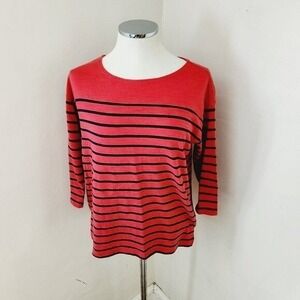 Old Navy Red Striped‎ Top Women's Size Small